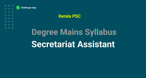 Degree Mains Syllabus - Sales Assistant, Secretariat Assistant